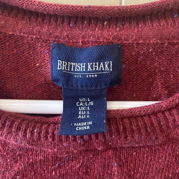 British Khaki Red Sweater - Picture 3 of 4
